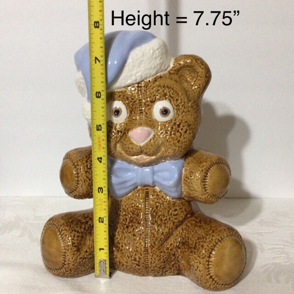 1960’s Hand Painted Ceramic Teddy Bear Bank - Picture 7 of 7